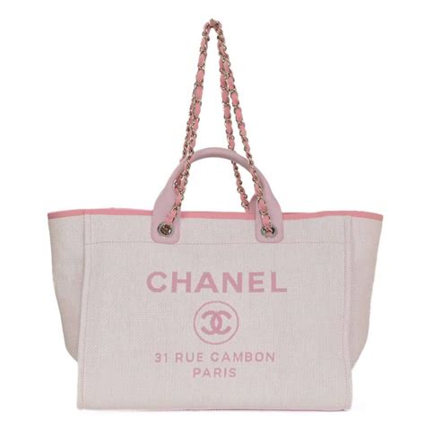 chanel pink canvas tote|chanel canvas tote handbags.